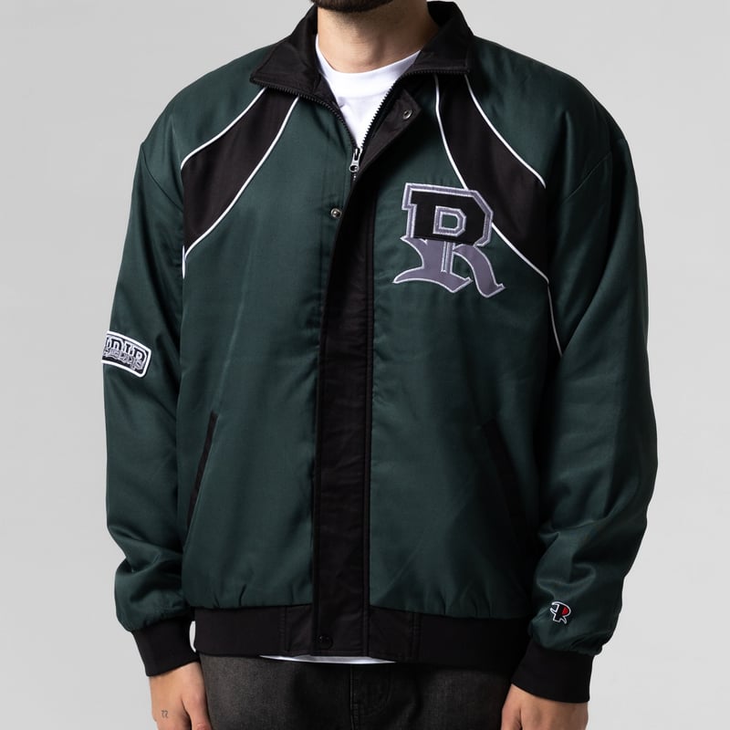 RIPNDIP Athletics Race Jacket HUNTER GREEN | F.