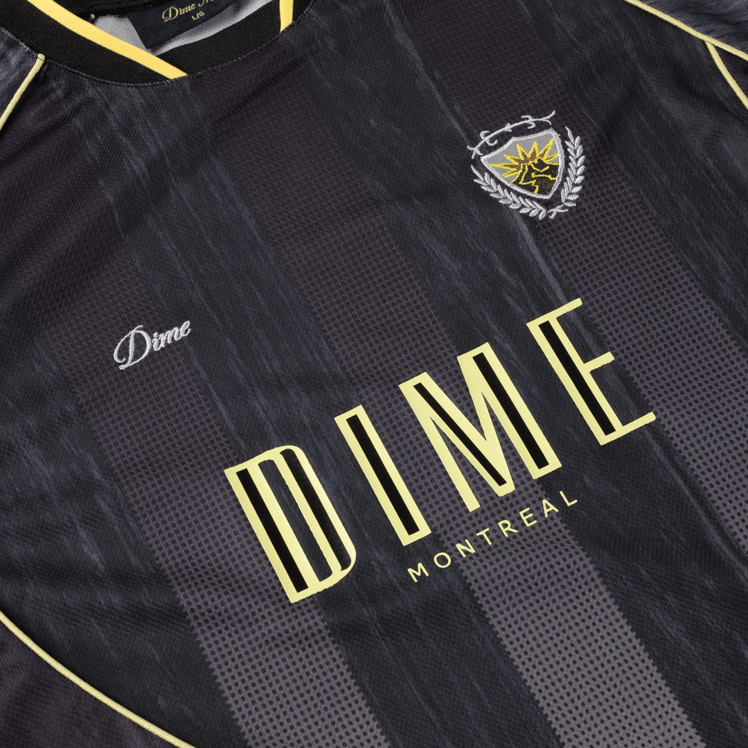 Dime MTL Warp Jersey ダイム ワープ サッカージャージ L Dime MTL Team Jersey Black | F.U. GENERAL STORE
