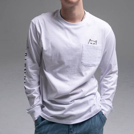 RIPNDIP Lord Nermal Pocket Long Sleeve White