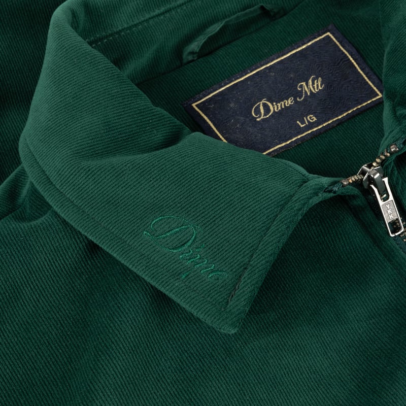 DIME mtl Cord Zip Jacket EMERALD | F.U. GENERAL