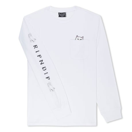 RIPNDIP Lord Nermal Pocket Long Sleeve White