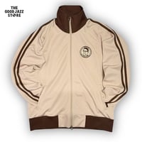 BUTTERNOTE CLUB Track Jacket BEIGE×BROWN by ADLIB CAT