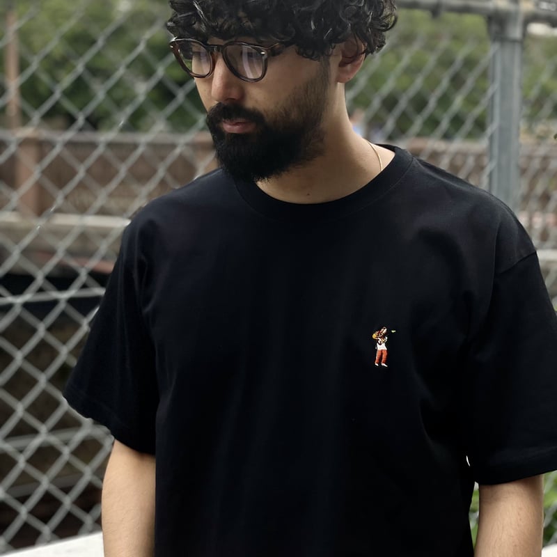 PRESBIRD : J.Pastorius EMB TEE BLK | THE GOOD J