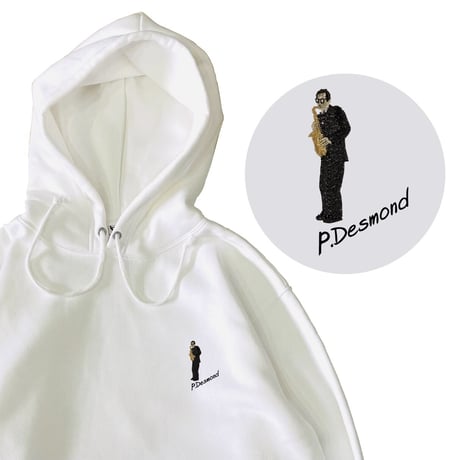 ADLIB CAT: P.Desmond EMB Hoodie  WHT