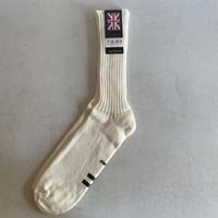 Yarmo Loose Top Rib Socks (Cream/ウール)
