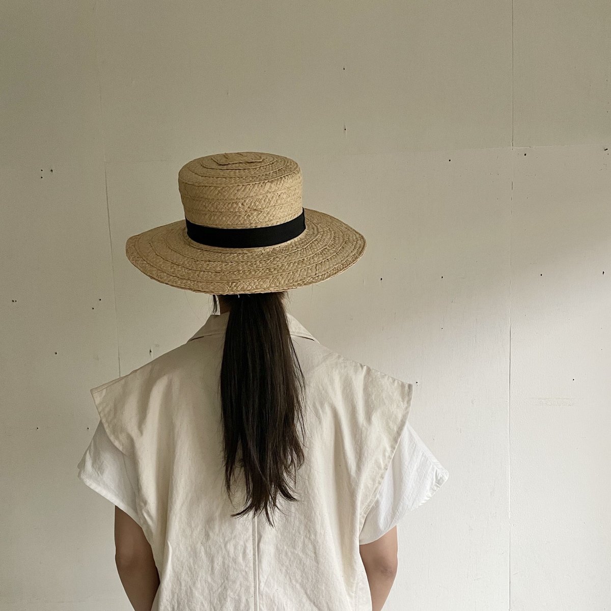 Yarmo Oversized Sleeveless Work Jacket（ Natural