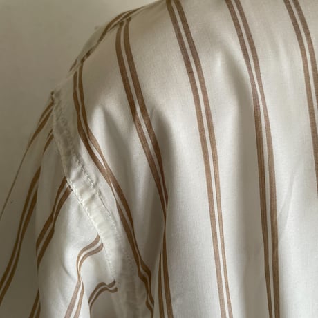 Yarmo：Tencel Poly Stripe Shirt(BE/NA)