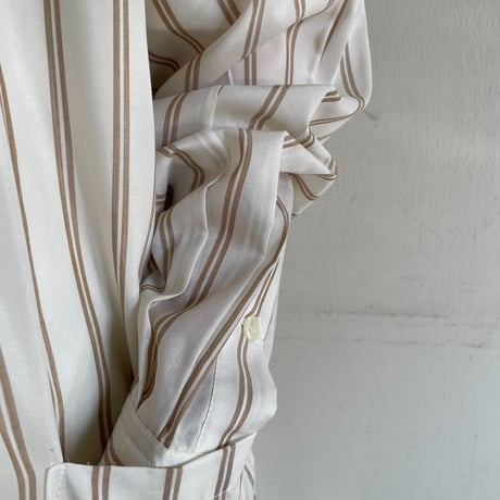 Yarmo：Tencel Poly Stripe Shirt(BE/NA)