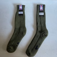 Yarmo Cushion Sole Work Socks (Olive/ウール)