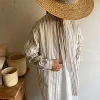 Yarmo：Tencel Poly Stripe Shirt(BE/NA)