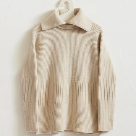 archi】RIB KNIT ZIP PULLOVER archi】RIB KNIT ZIP PULLOVER