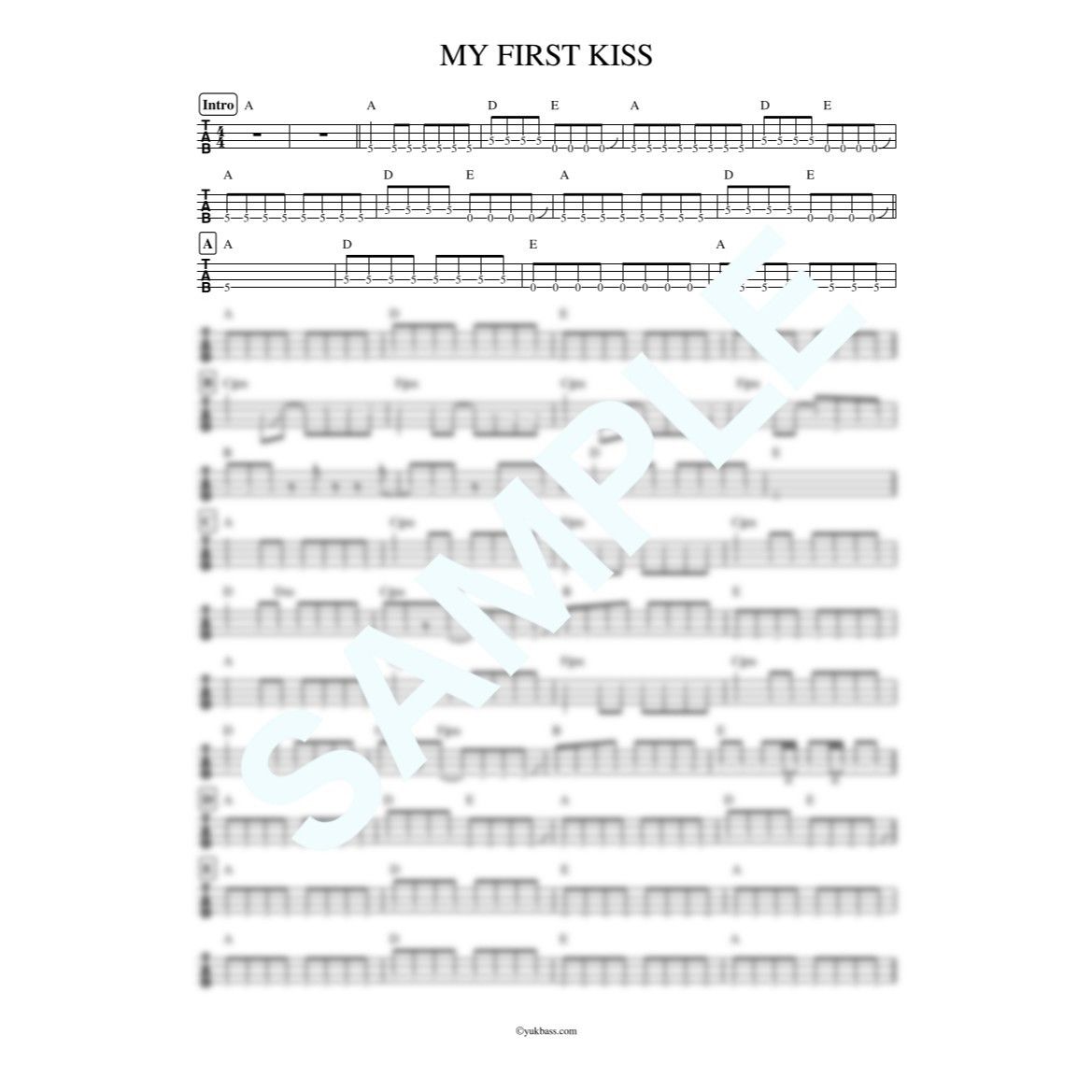 MY FIRST KISS / Hi-STANDARD【ベース・タブ譜】 | Bass Score MY FIRST KISS / Hi-STANDARD【ベース・タブ譜】 | Bass Score