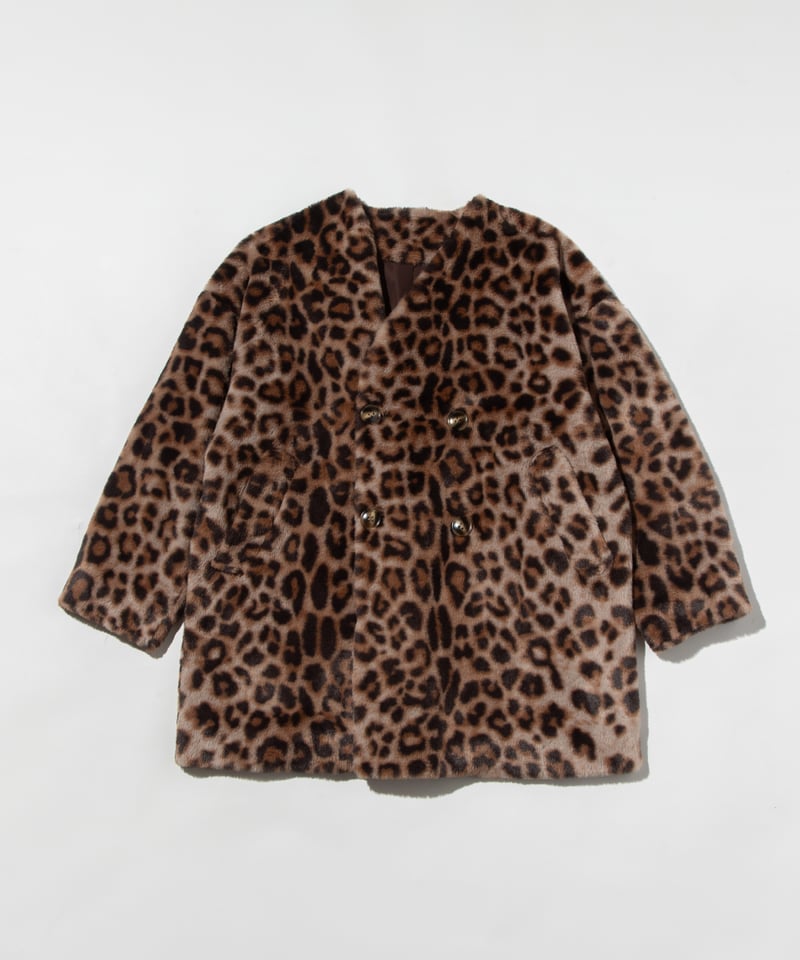 kolor 16aw レオパードコート 希少 kolor 16aw レオパードウールコート ネイビー L - メルカリ