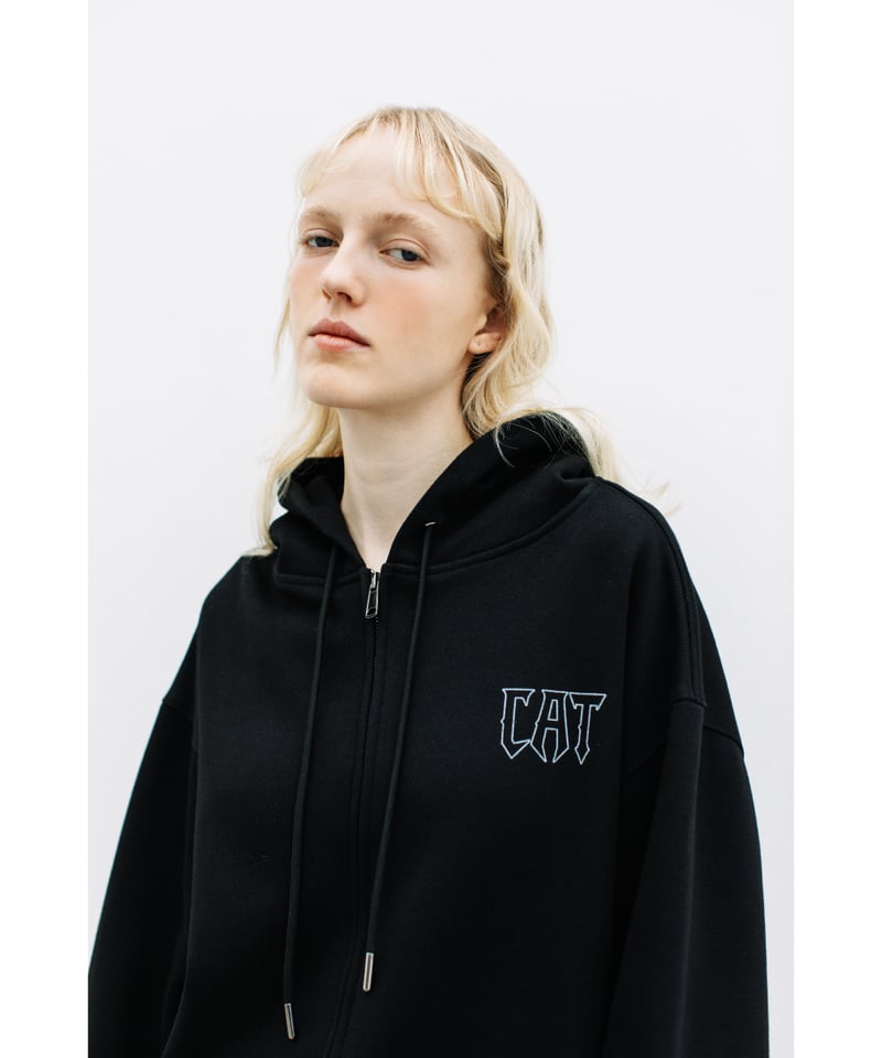 CAT OF THE WORLD ZIP UP HOODIE【WCJ-LK-021BLK】 |