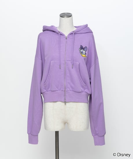 Disney / EMBROIDERY ZIP HOODIE(デイジー)【WCJ-TD-044PUR04】