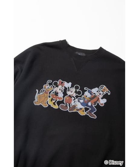 Disney / MICKEY AND FRIENDS SWEAT TOP【WCJ-TD-026BLK】