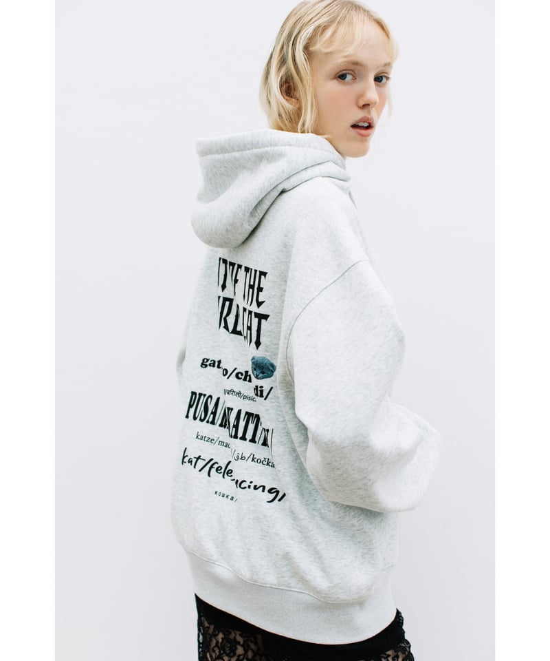 CAT OF THE WORLD ZIP UP HOODIE【WCJ-LK-021GRY】 |