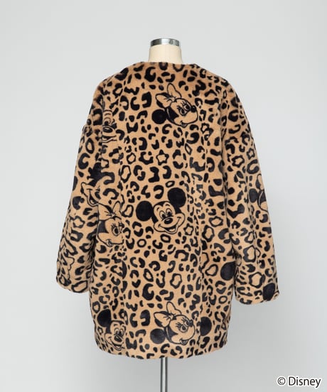 Disney / LEOPARD DESIGN COAT【WCJ-NA-048BEG-BLK】