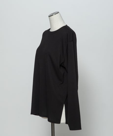 【速乾】【防シワ】オーバーサイズアウトシームカットソー【WCJ-PP-122BLK】