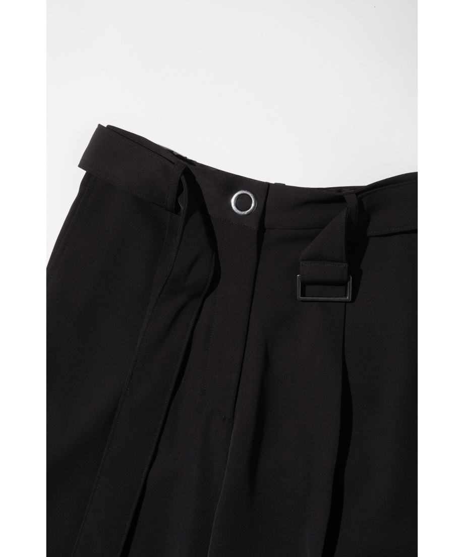 ベルト付きワイドセンタープレスパンツ【WCJ-TA-002BLK】 | WCJ OFFICIA