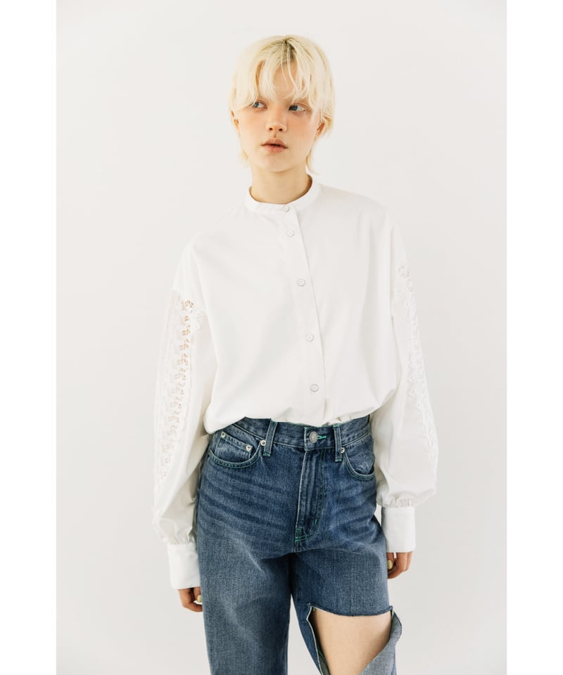 レーススリーブブラウス【WCJ-TA-004WHT】 | WCJ OFFICIAL WEB S