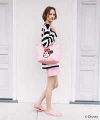 【撥水】Disney / REVERSIBLE TOTE BAG(ミニー)【WCJ-TD-012PNK-BEG02】