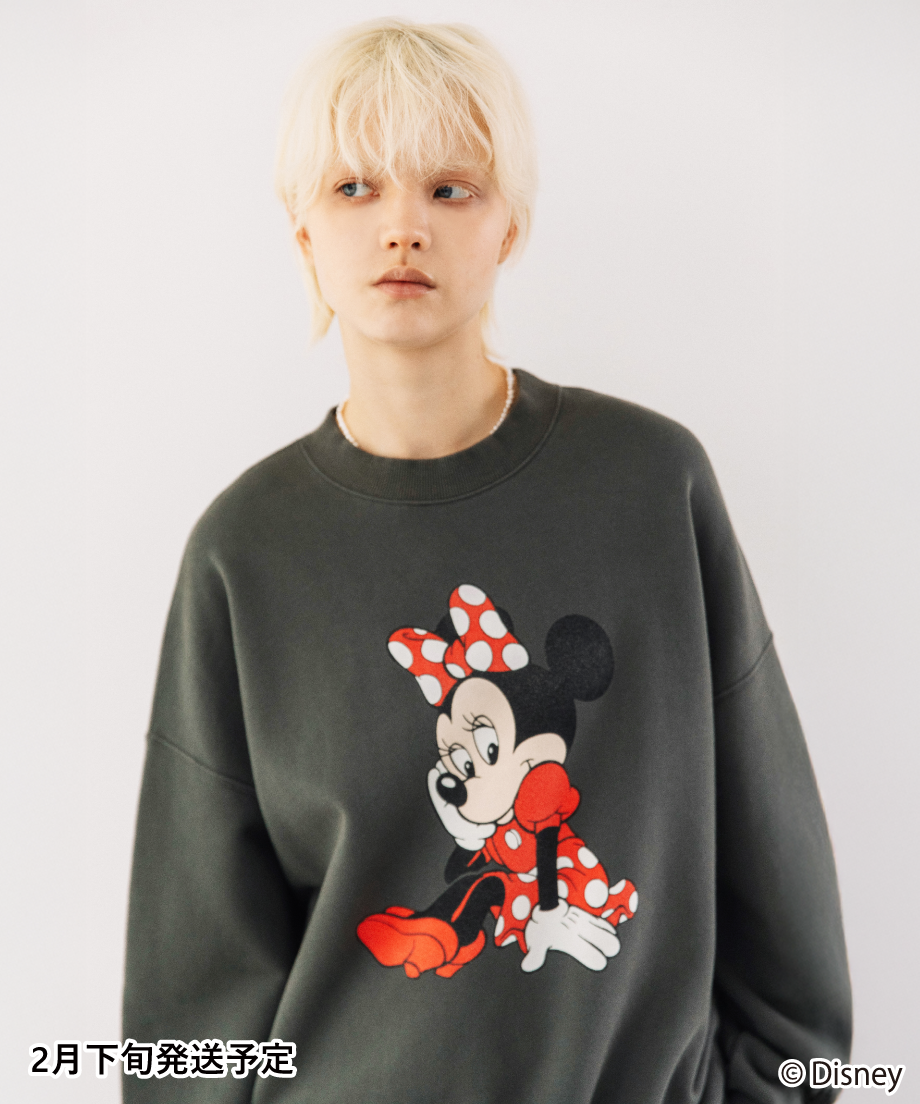 Disney / MINNIE SWEAT TOP【WCJ-TD-021IVO】 Disney / MINNIE SWEAT TOP【WCJ-TD-021DGY】 ※2月下旬発