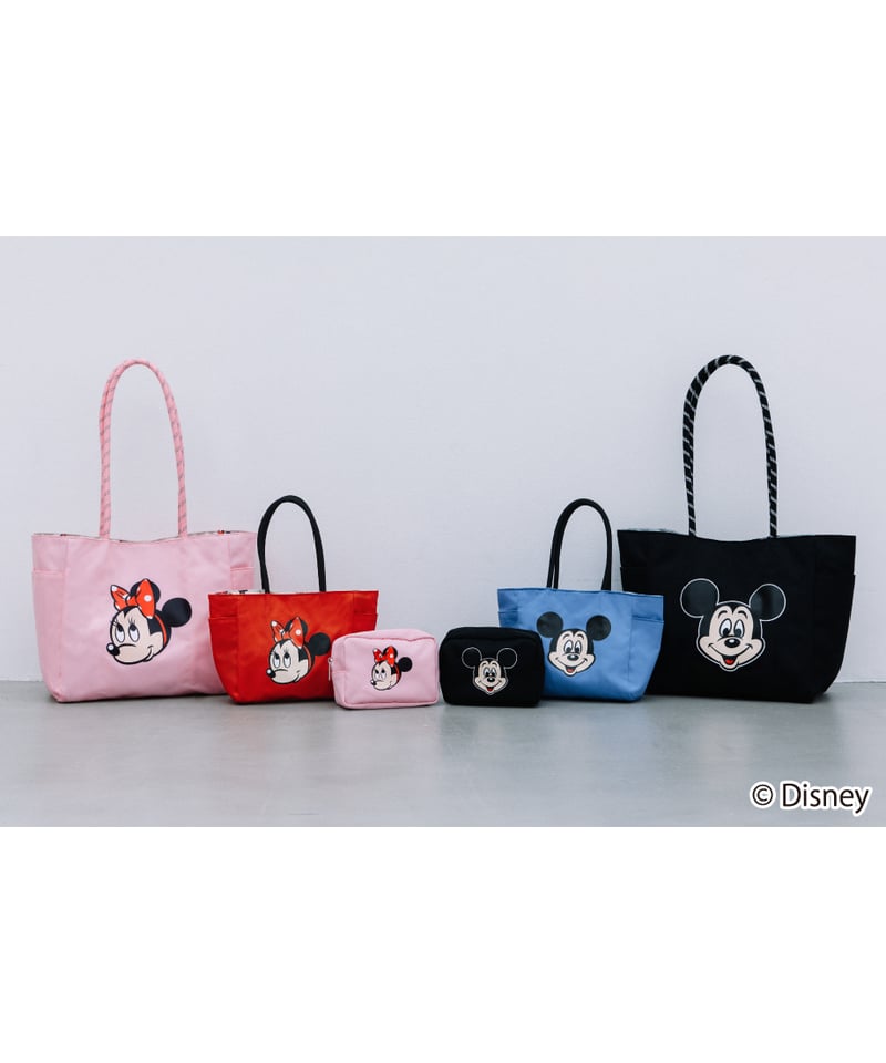 【値下げ】新品★WCJ ディズニー　トートバッグ＆ポーチ★2点セット★ミッキー Disney / FACE DESIGN TOTE BAG(ミッキー)【WCJ-GC-055G