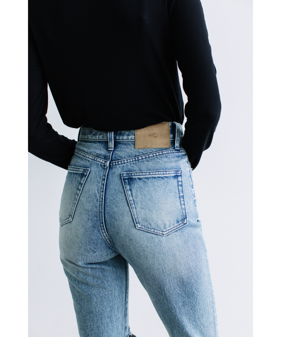 SLIM KNEE CUT DENIM PANTS【WCJ-GM-013BU】 | WCJ O