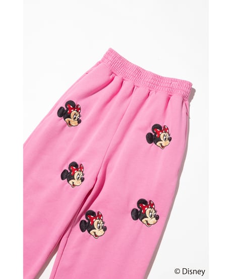 Disney / EMBROIDERY SWEAT PANTS(ミニー)【WCJ-TD-045PNK02】