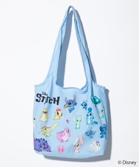 【撥水】Disney / Lilo & Stitch 膨張エコバッグ【WCJ-TD-019SAX】