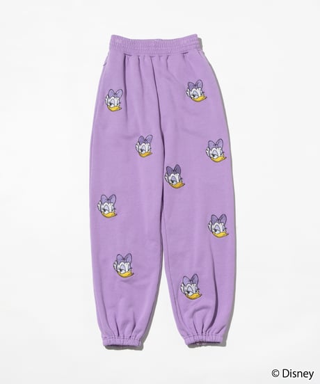 Disney / EMBROIDERY SWEAT PANTS(デイジー)【WCJ-TD-045PUR04】