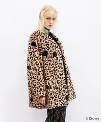 Disney / LEOPARD DESIGN COAT【WCJ-NA-048BEG-BLK】