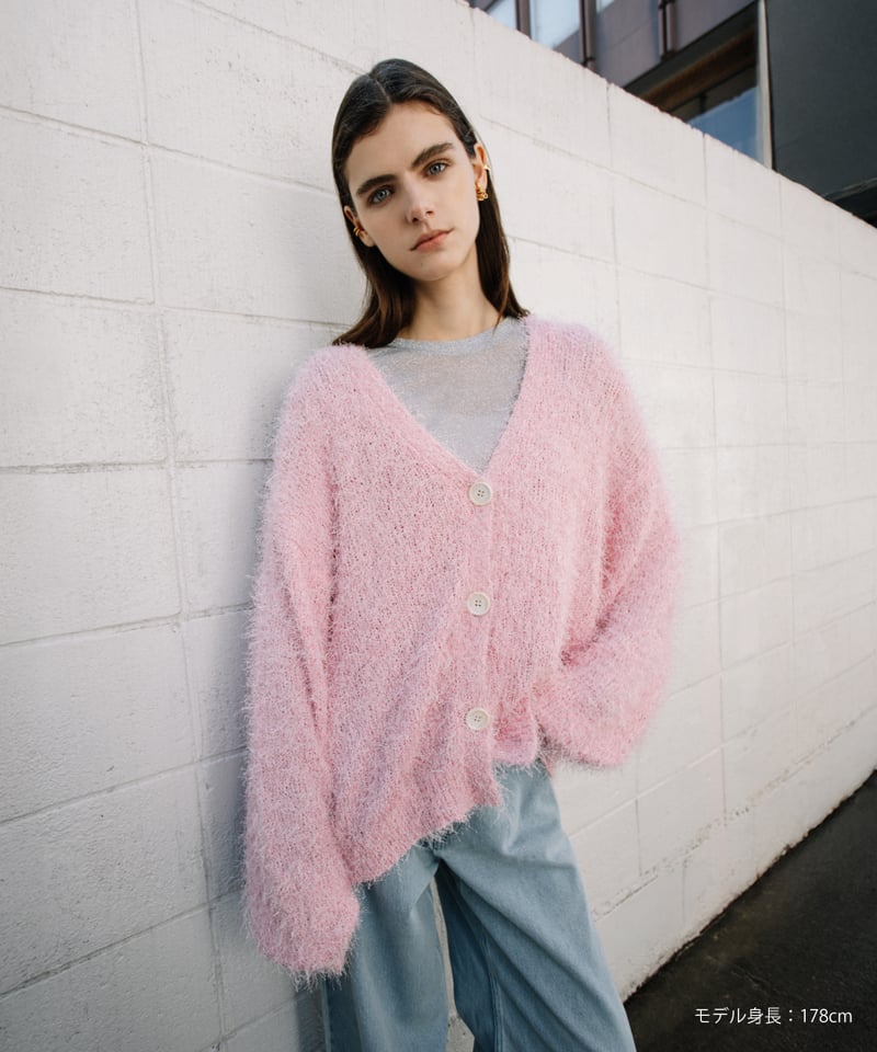 正規逆輸入品】 Clarisse ラメカーディガン ピンク Cygne | トップス  