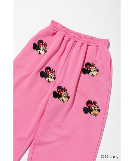 Disney / EMBROIDERY SWEAT PANTS(ミニー)【WCJ-TD-045PNK02】