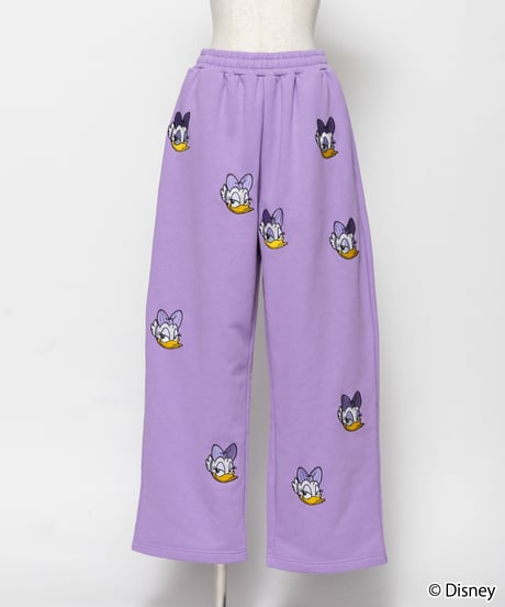 Disney / EMBROIDERY SWEAT PANTS(デイジー)【WCJ-TD-045PUR04】