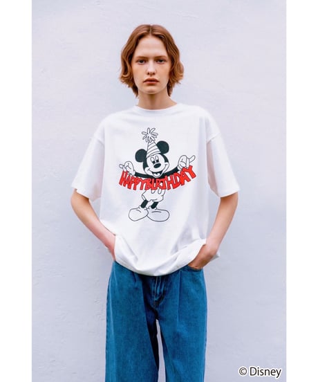 Disney / HAPPY BIRTHDAY TEE(ミッキー)【WCJ-TD-005WHT01】