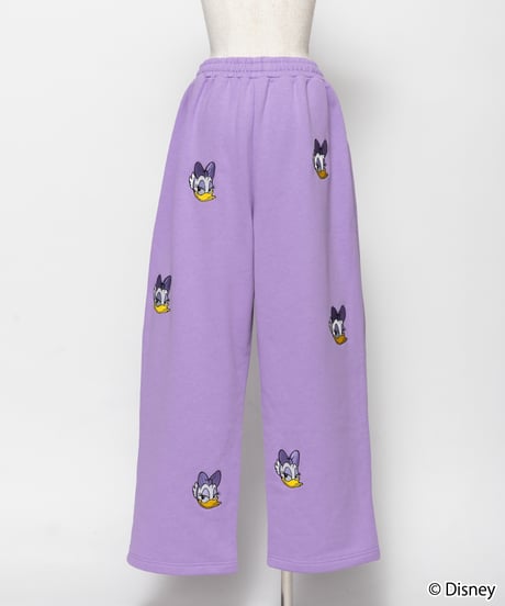 Disney / EMBROIDERY SWEAT PANTS(デイジー)【WCJ-TD-045PUR04】
