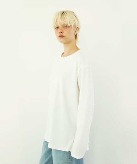 【速乾】【防シワ】オーバーサイズアウトシームカットソー【WCJ-PP-122WHT】