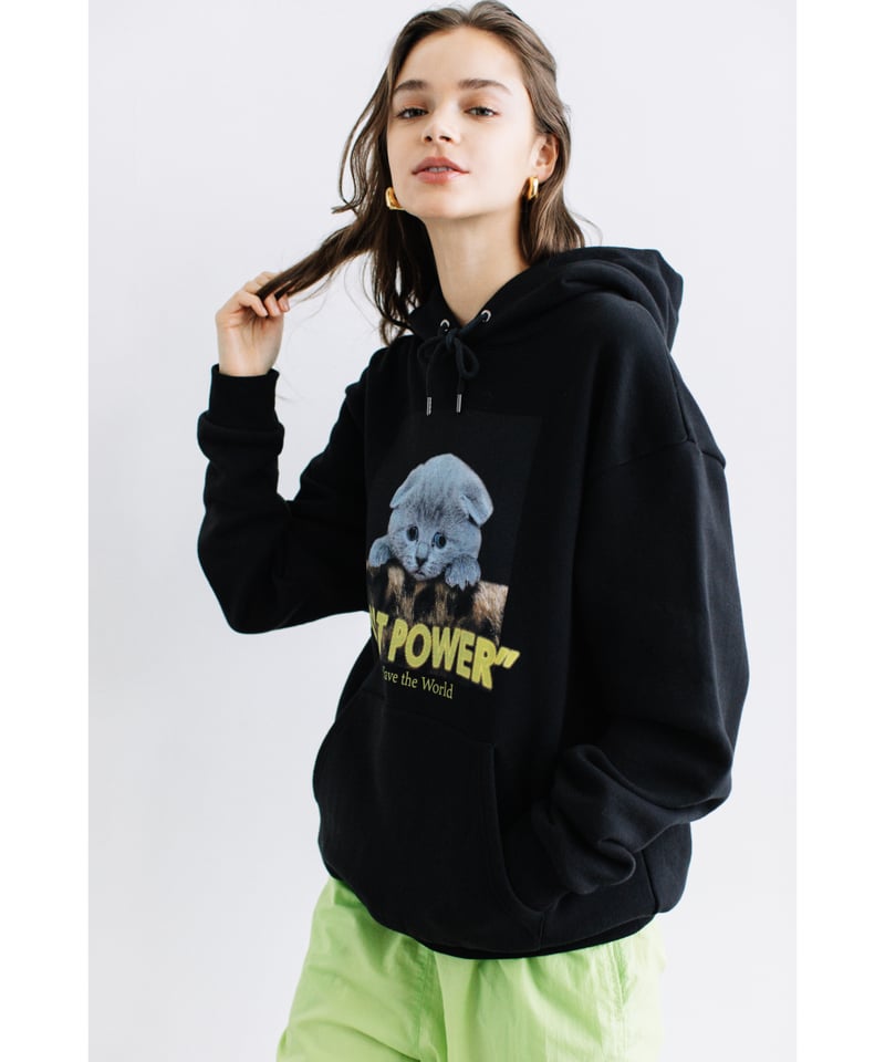 CAT POWER SWEAT HOODIE【WCJ-NA-012BK】 | WCJ OFFI