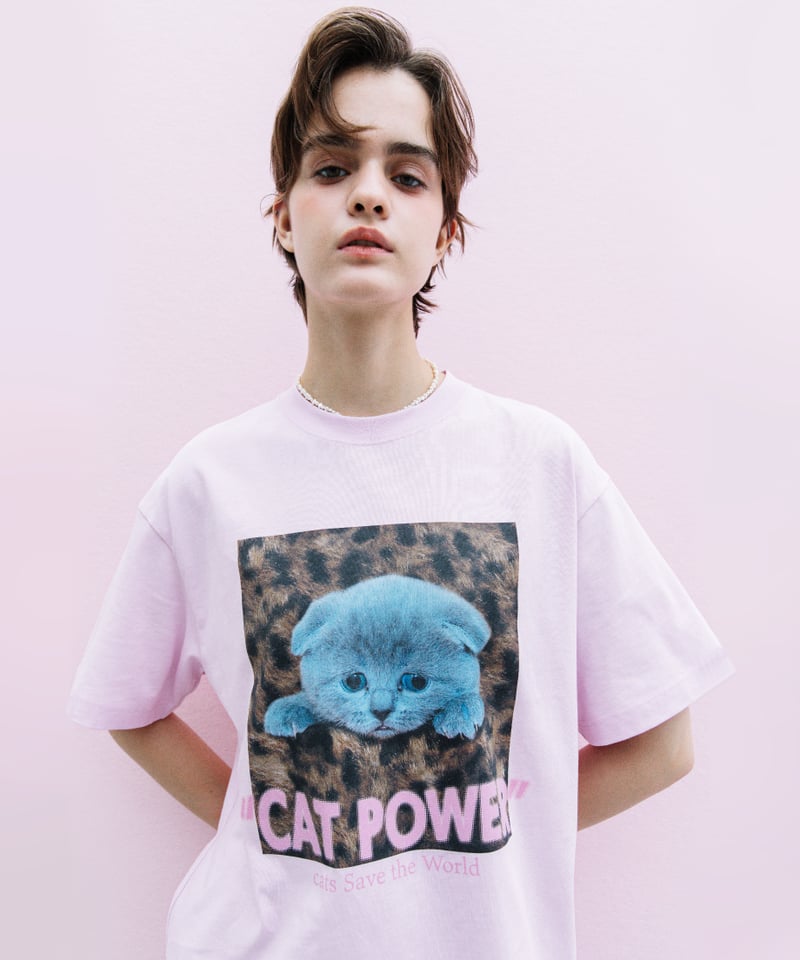 CAT POWER SS TEE【WCJ-LK-020PNK】 | WCJ OFFICIAL CAT POWER SS TEE【WCJ-LK-020PNK】 | WCJ OFFICIAL