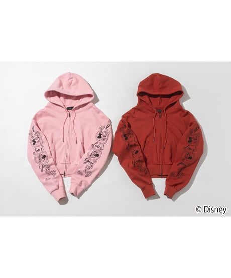 Disney / SWEAT ZIP HOODIE(ミッキー&ミニー)【WCJ-TD-062RED26】