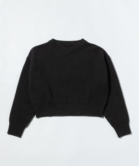 浅VネックニットTOPS【WCJ-MK-032DGY】