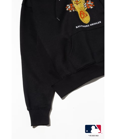 MLB HOODIE(ボルチモア・オリオールズ)【WCJ-GC-058BLK-BAL】