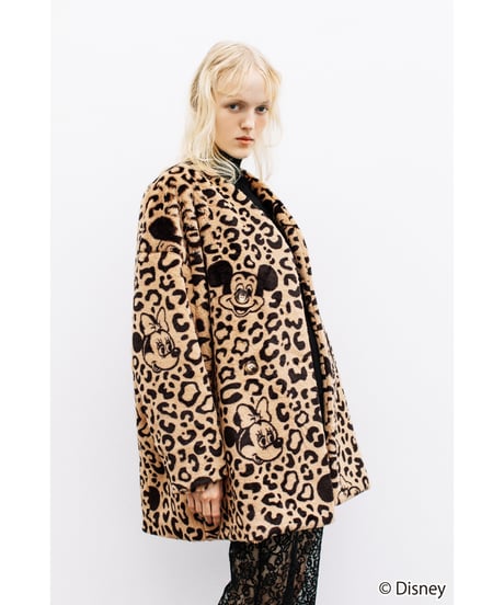 Disney / LEOPARD DESIGN COAT【WCJ-NA-048BEG-BLK】