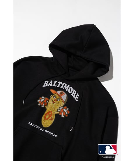 MLB HOODIE(ボルチモア・オリオールズ)【WCJ-GC-058BLK-BAL】
