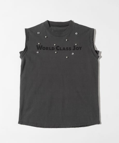 ビジューノースリーブTEE【WCJ-NA-062BLK】※7月中旬発送予定