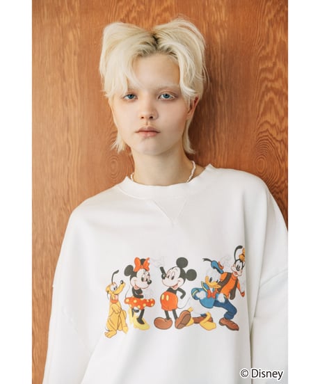 Disney / MICKEY AND FRIENDS SWEAT TOP【WCJ-TD-026WHT】