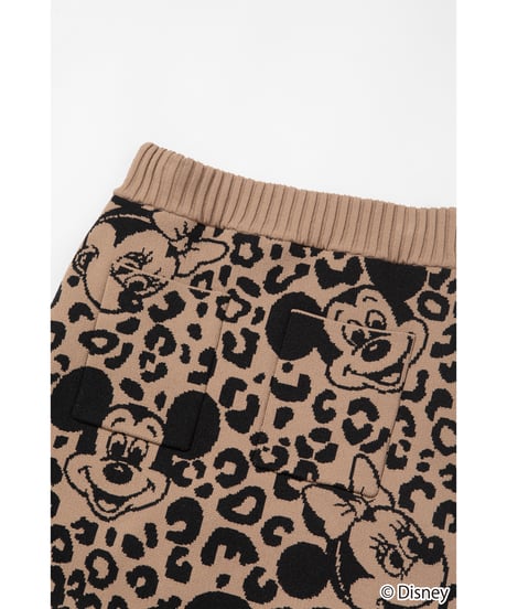 Disney / LEOPARD DESIGN SKIRT【WCJ-MK-027BEG-BLK】