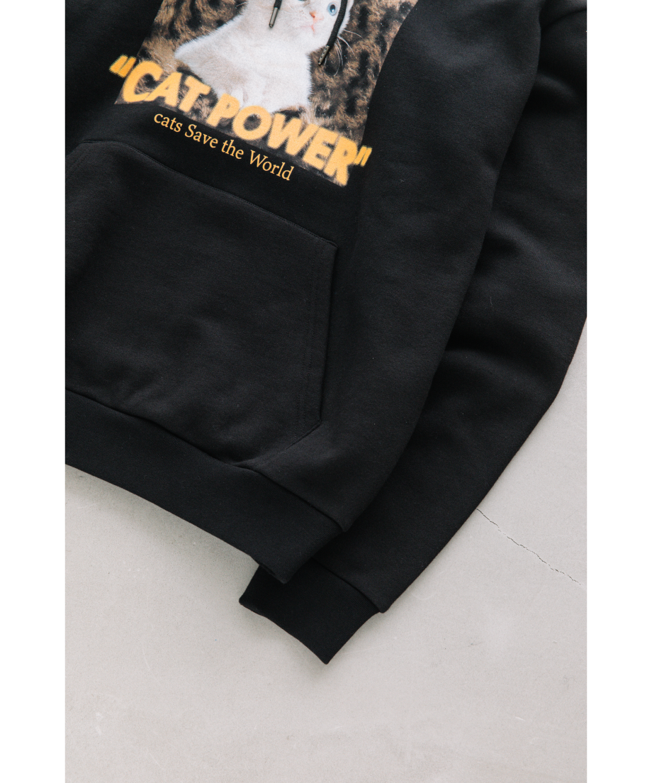 CAT POWER SWEAT HOODIE【WCJ-NA-011BK】 | WCJ OFFI CAT POWER SWEAT HOODIE【WCJ-NA-011BK】 | WCJ OFFI